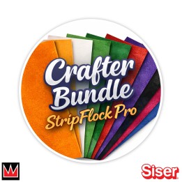 Siser StripFlock Pro HTV Crafter Bundle – 5 Sheets 12"x20" | Heat Press Hawaii